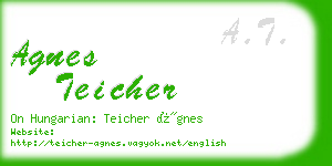 agnes teicher business card